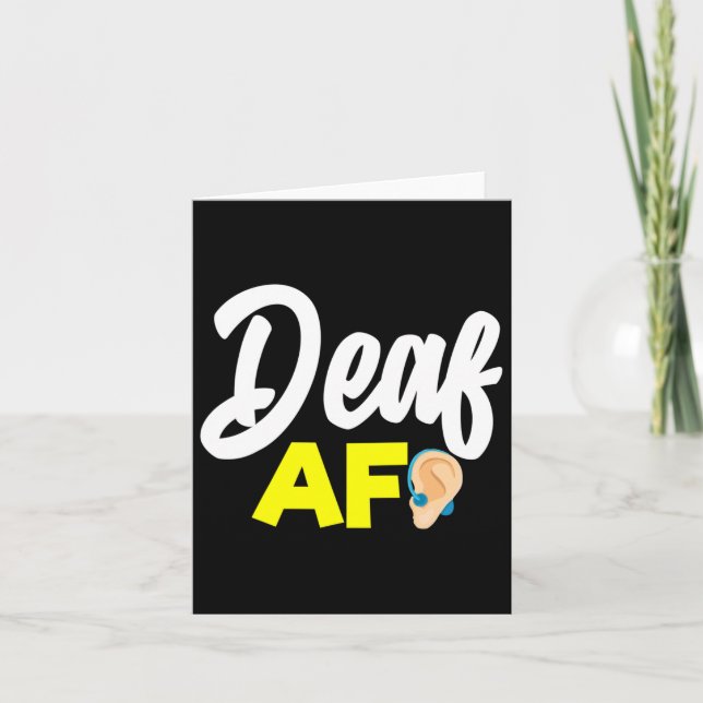 Hearing - Deaf - Unable To Hear - Deaf Awareness A Card (Front)