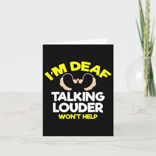 Hearing _ Deaf _ Unable To Hear _ Deaf Awareness A Card