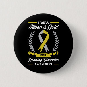 Hearing Disorder Awareness Deaf Aid Implant ASL  Button