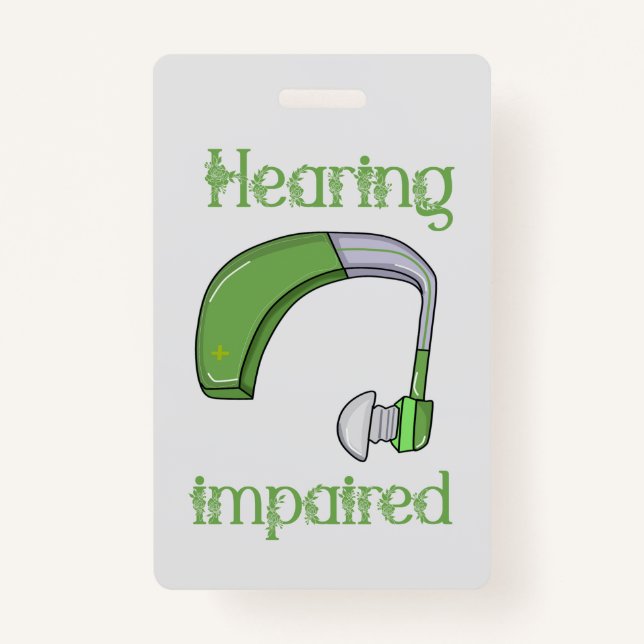 Hearing impaired badge (Front)