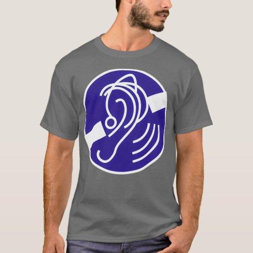 Hearing Impaired blue sign T_Shirt