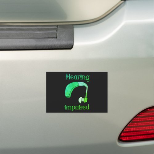 Hearing impaired car magnet