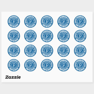 Hearing impaired classic round sticker