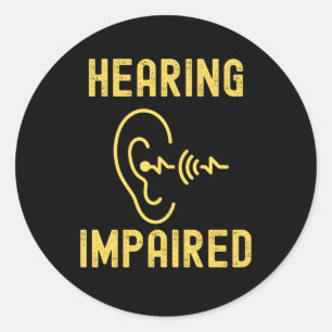 Hearing Impaired Classic Round Sticker