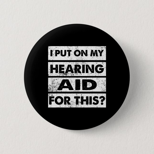 Hearing Impaired Deaf Awareness Asl Sign Language  Button (Front)