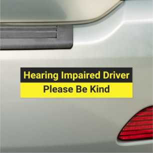 Hearing Impaired Driver Warning Car Magnet