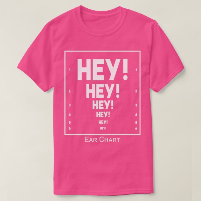 Hearing Impaired Ear Chart T-Shirt (Design Front)