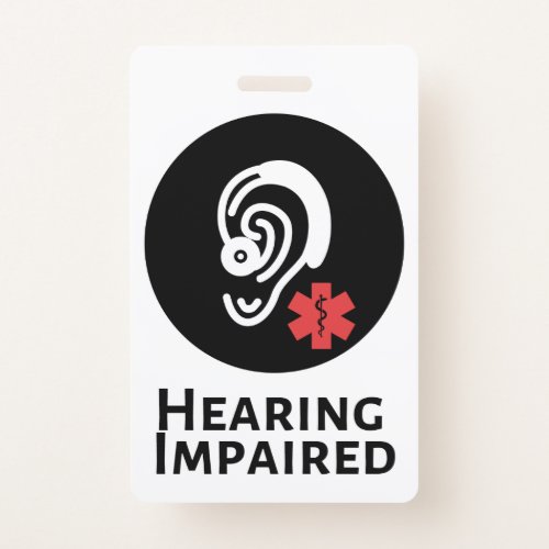 Hearing Impaired Medical Alert Badge