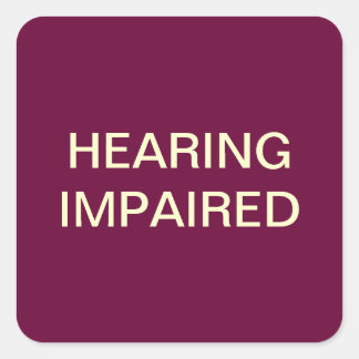 Hearing Impaired Medical Chart Labels