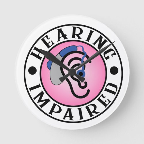 Hearing Impaired Round Clock