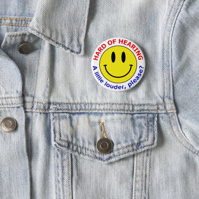 Hearing Impaired Smiley Pin (In Situ)