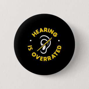 Hearing Loss Awareness ASL and Deaf Awareness Button