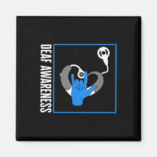Hearing Loss Awareness Deaf Cochlear Implant ASL H Magnet