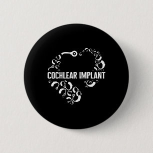 Hearing Loss Awareness Love Cochlear Implant ASL H Button
