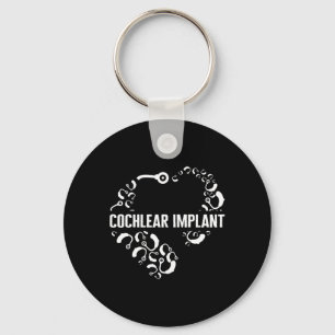 Hearing Loss Awareness Love Cochlear Implant ASL H Keychain