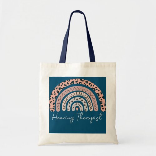 Hearing Therapist Leopard Rainbow Appreciation  Tote Bag