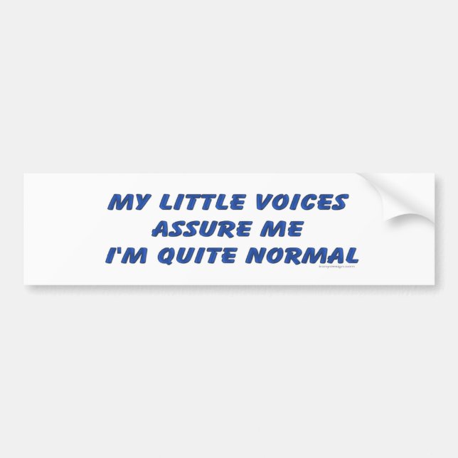 Hearing Voices Humor Bumper Sticker (Front)