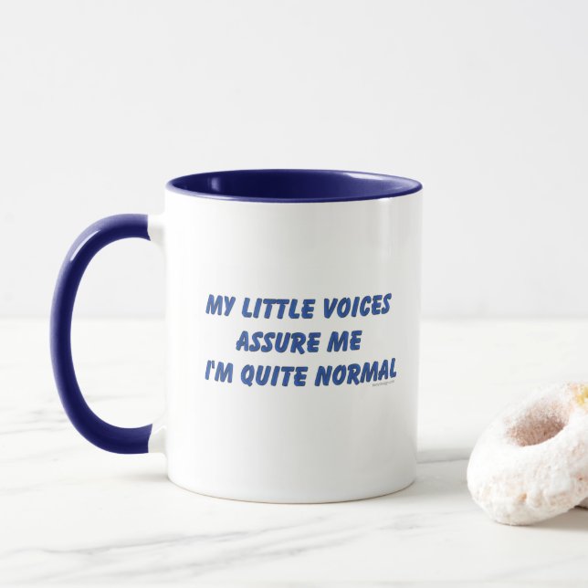 Hearing Voices Humor Mug (With Donut)