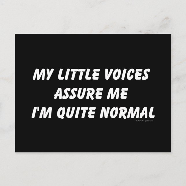 Hearing Voices Humor Postcard (Front)