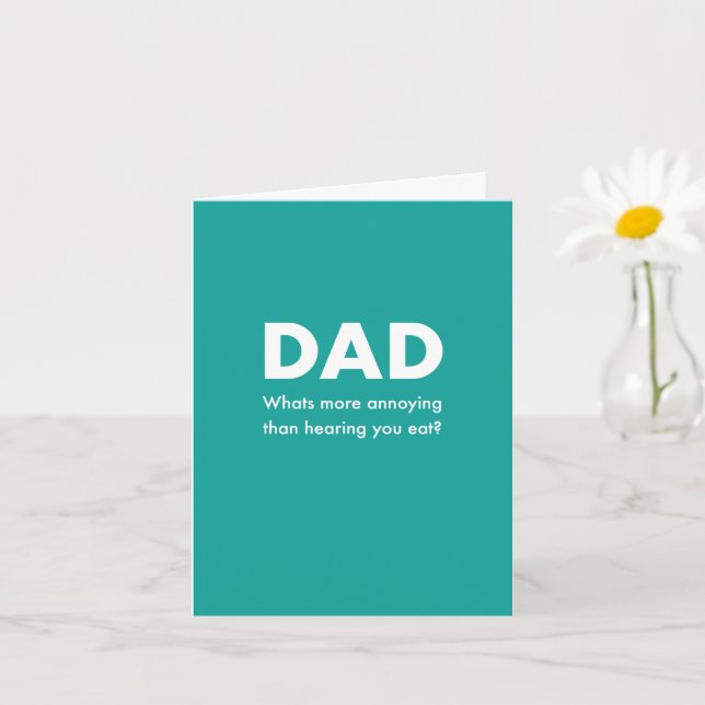 Hearing you chew Dad Misophonia Card (Small Plant)