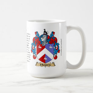 Hearn name, the Origin, the Meaning and the Crest Coffee Mug