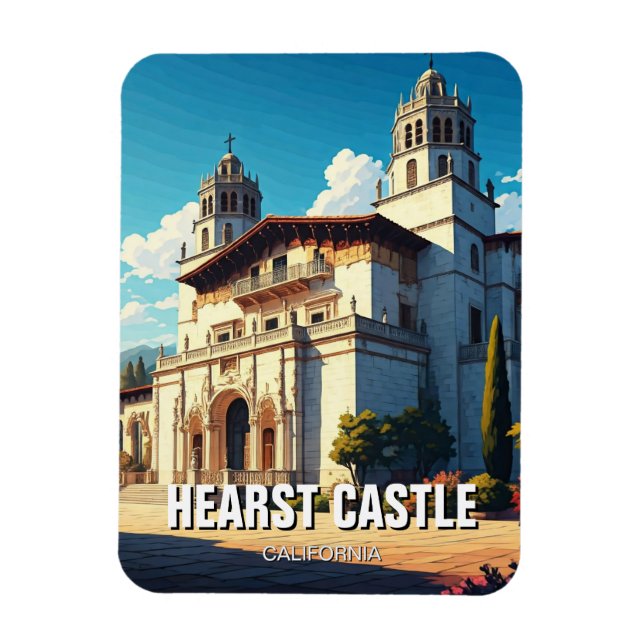 Hearst Castle San Simeon California Central Coast Magnet (Vertical)