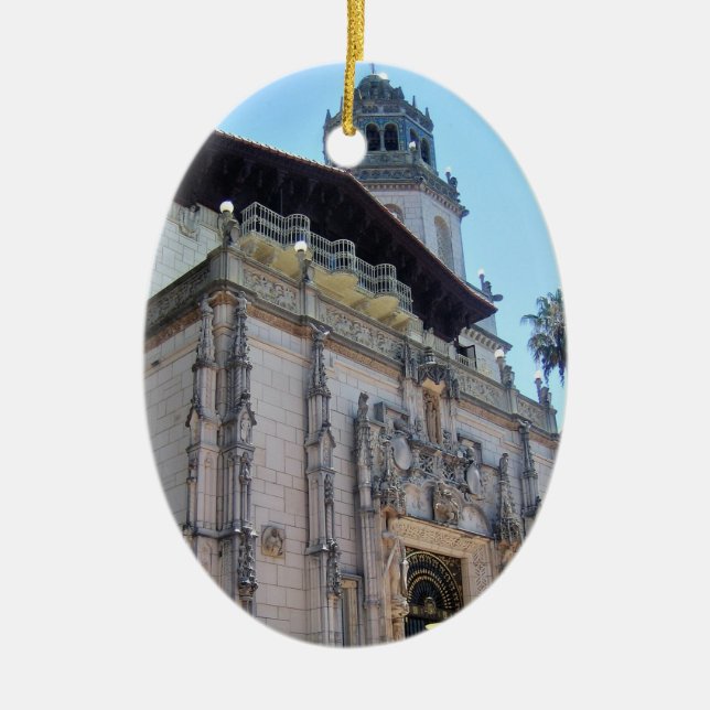 Hearst Castle, San Simeon, California Ceramic Ornament (Front)