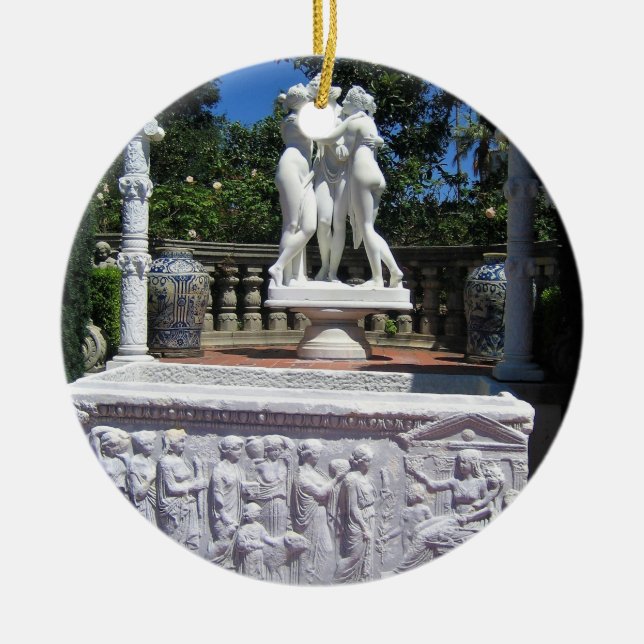 Hearst Castle, San Simeon, California Ceramic Ornament (Front)