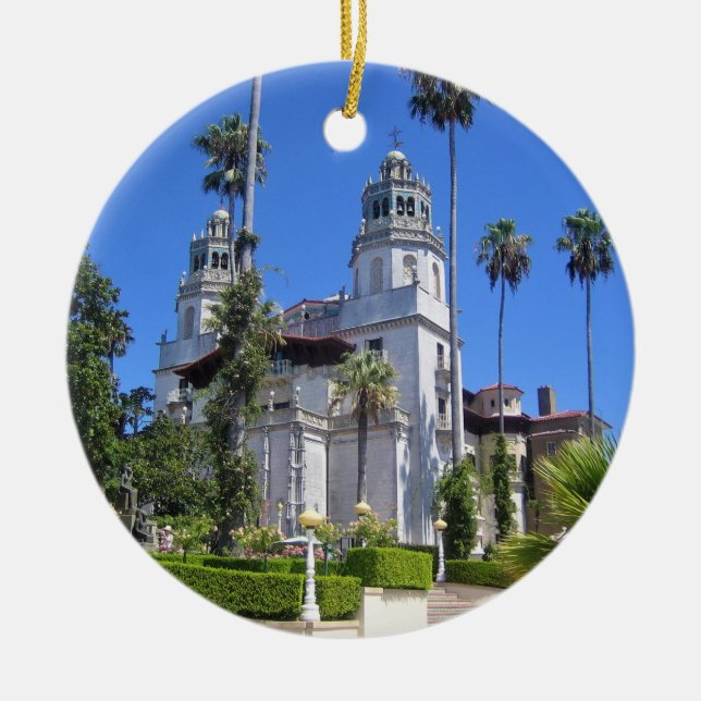 Hearst Castle, San Simeon, California Ceramic Ornament (Front)