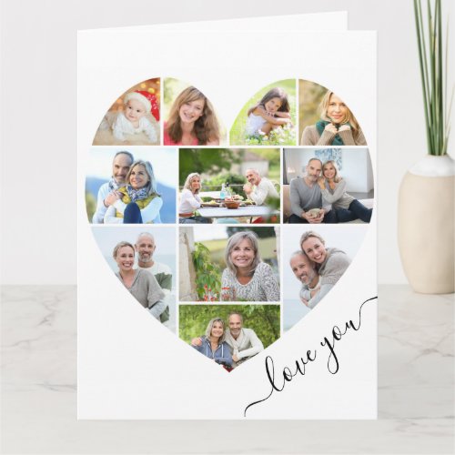 Heart 11 Photo CollageLove You Script Anniversary