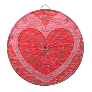 Heart 1 dartboard with darts