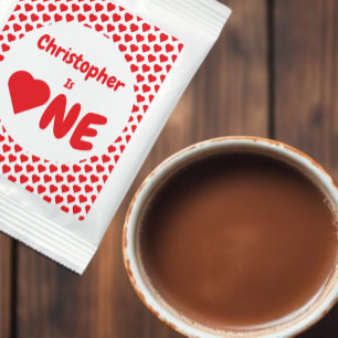 Heart 1st Birthday Hot Chocolate Drink Mix