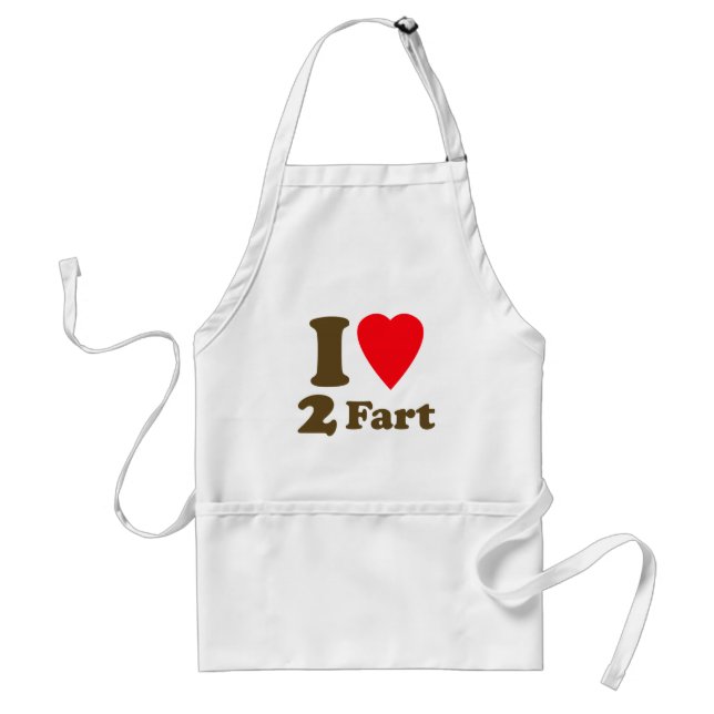 Heart 2 Fart Pass the Gas Silent Deadly Love Adult Apron (Front)