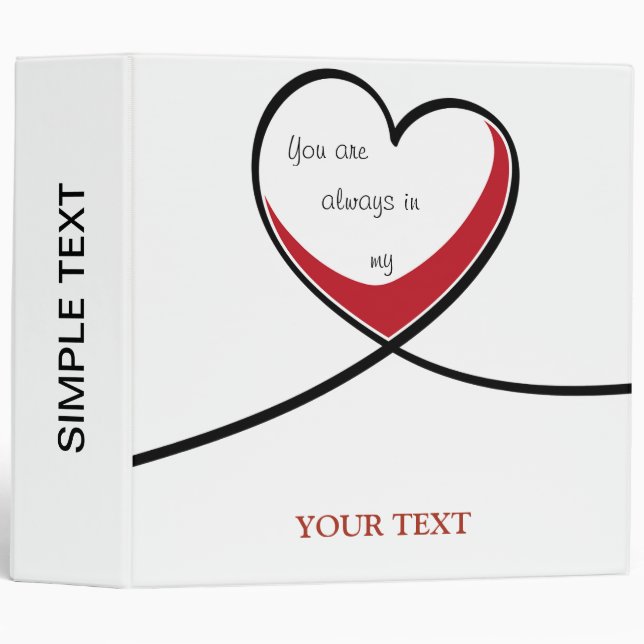 Heart 3 Ring Binder (Front/Spine)