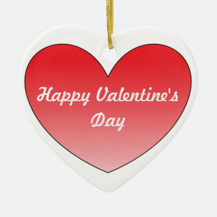 Heart 4 ceramic ornament