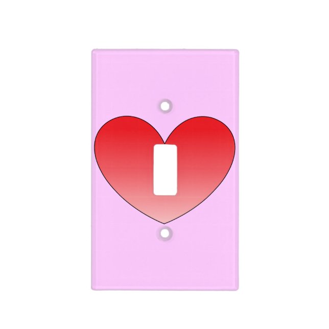 Heart 4 light switch cover (Front)