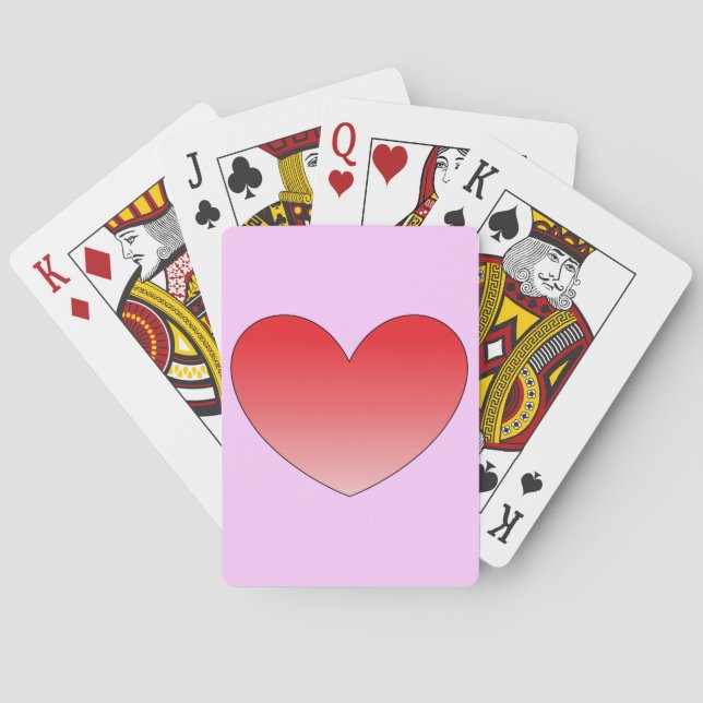 Heart 4 poker cards (Back)