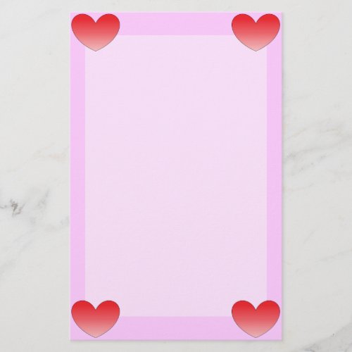 Heart 4 stationery