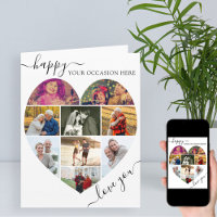 Heart 9 Photo Collage Love You Script Any Occasion