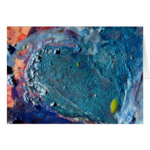 Heart Abstract Melted Crayon Collage Cards