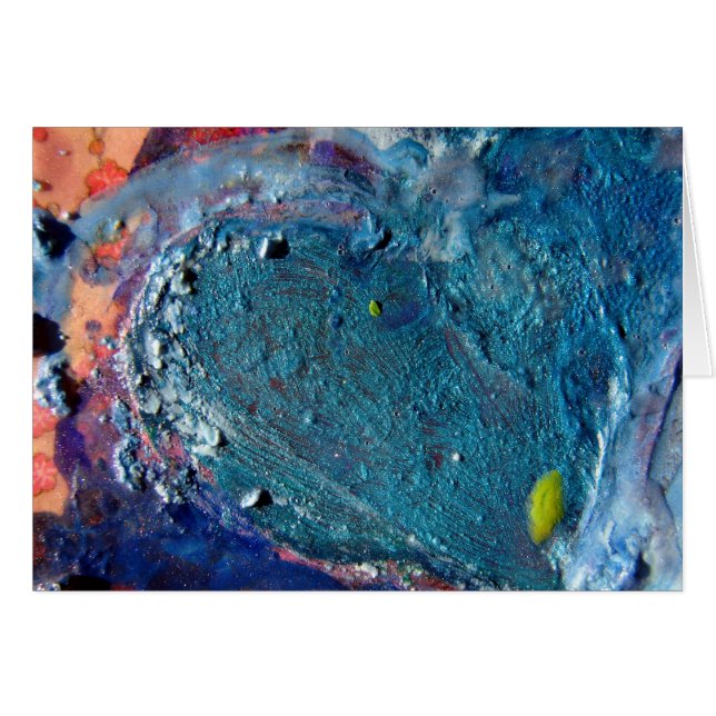Heart Abstract Melted Crayon Collage Cards (Front Horizontal)