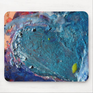 Heart Abstract Melted Crayon Collage Mouse Pad