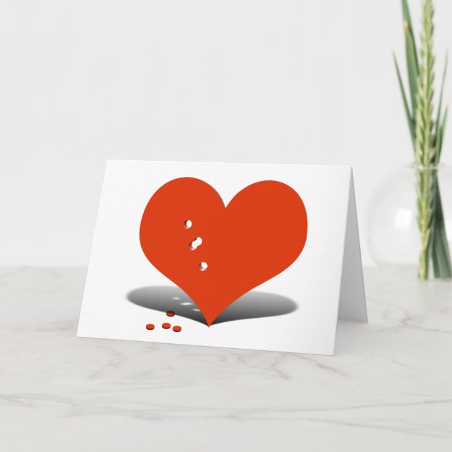 Heart Ache - Anti Valentine Holiday Card (Front)