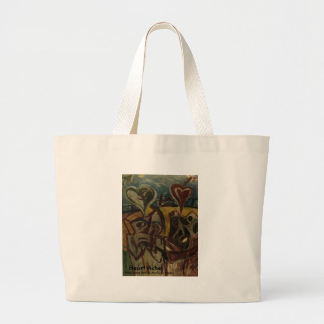 heart ache large tote bag (Front)