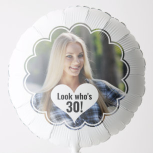 Heart Add Your Own Custom Photo Birthday Balloon