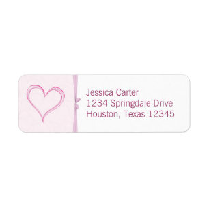 Heart Address Labels