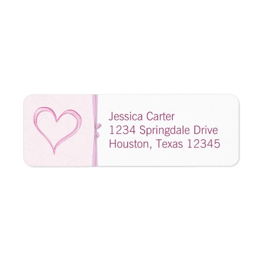Heart Address Labels