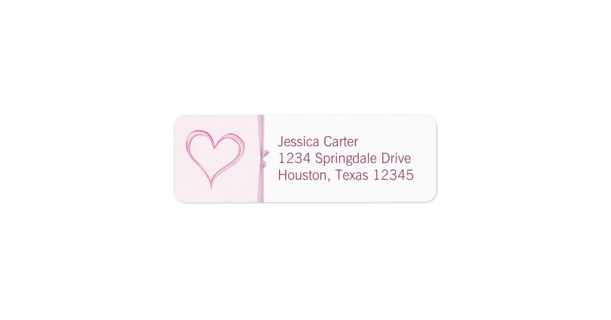 Heart Address Labels Zazzle