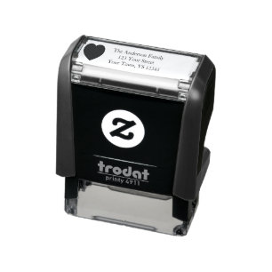 Heart Address Self-inking Stamp