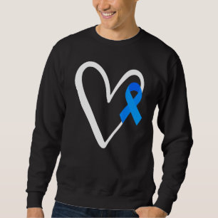 Heart Als Awareness Month Blue Ribbon Sweatshirt